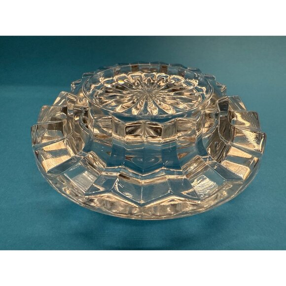 Mikasa Salina clear crystal individual round covered condiment cloche or butter - Picture 6 of 10